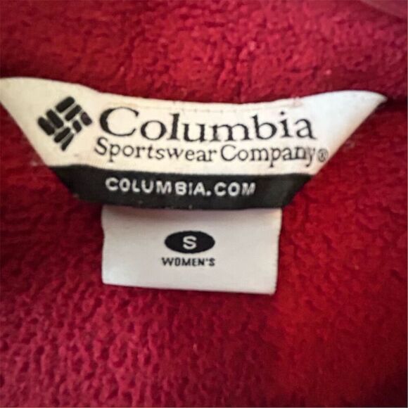 Columbia Women's Full Zip Fleece Jacket Red Size S Casual Fall - Picture 7 of 11